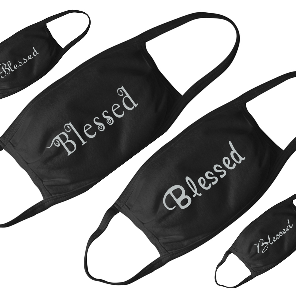 5⭐ Blessed Silver 100% Cotton Jersey Adult Mask